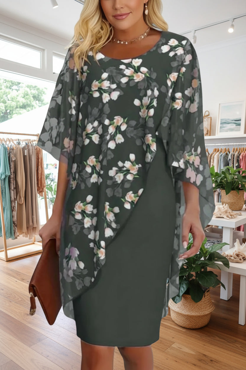 KIMMIE - ELEGANT FLORAL PRINT DRESS