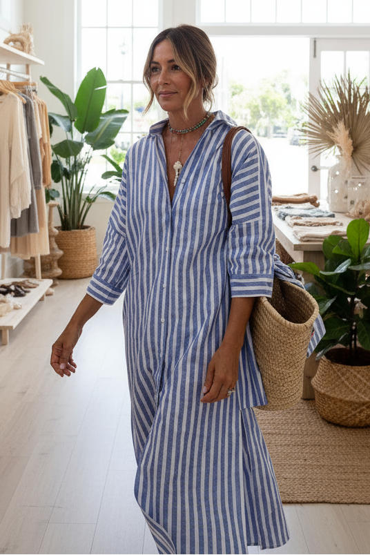 ELLE - STRIPED DRESS SHIRT