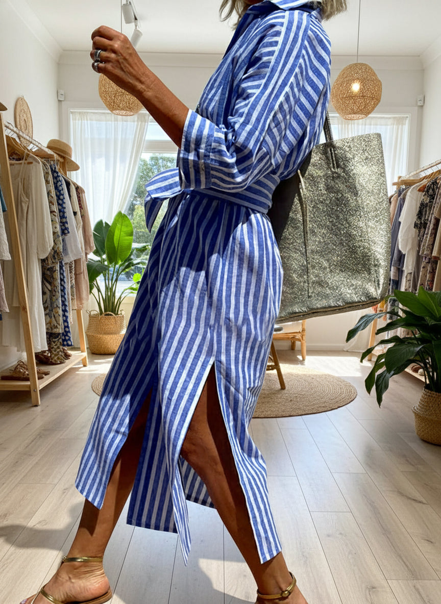 ELLE - STRIPED DRESS SHIRT