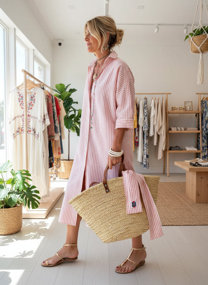 ELLE - STRIPED DRESS SHIRT