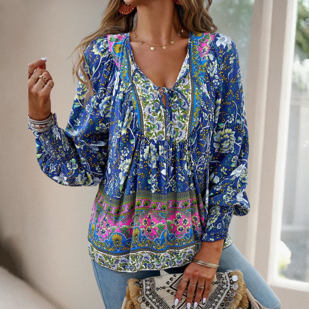 ALMA - ELEGANT FLORAL BLOUSE