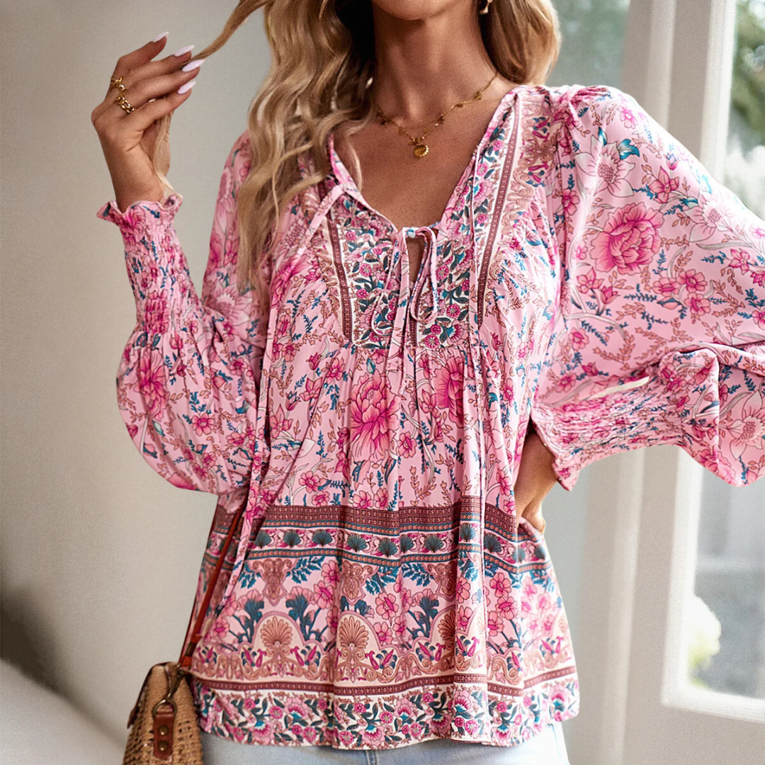 ALMA - ELEGANT FLORAL BLOUSE