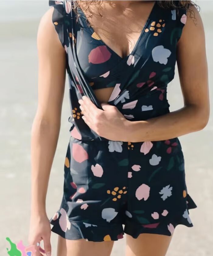 LAUREEN - SWIM ROMPER WITH BUILT-IN BRA
