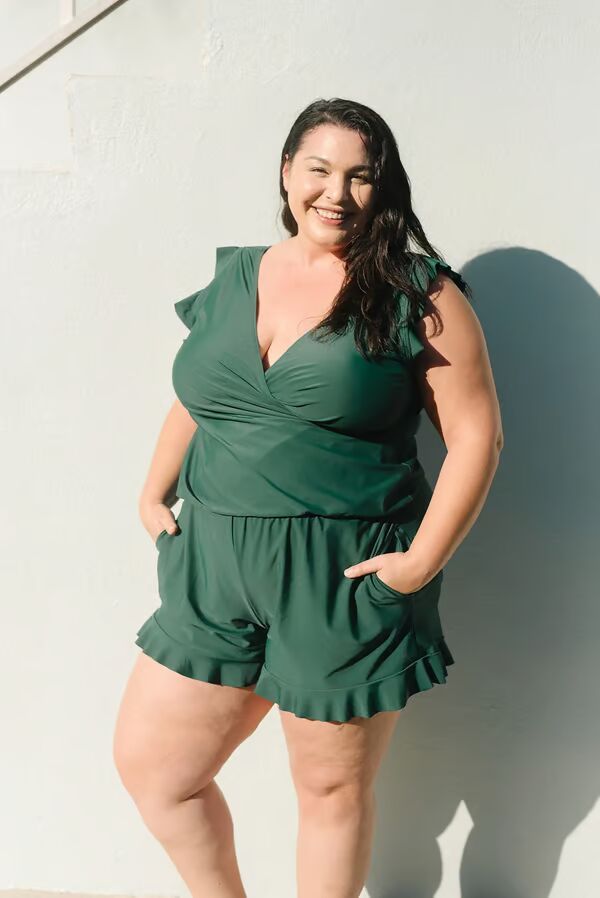 LAUREEN - SWIM ROMPER WITH BUILT-IN BRA