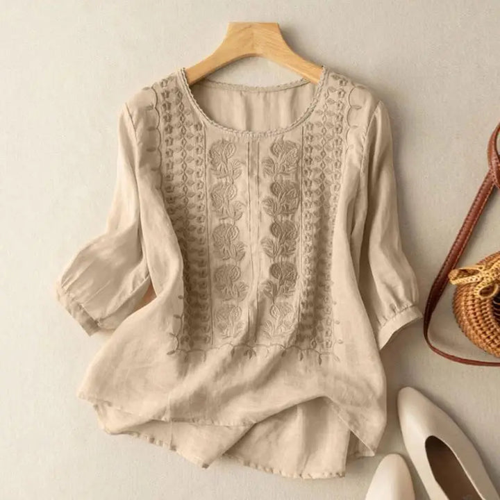 AURORA - EMBROIDERED RELAXED BLOUSE