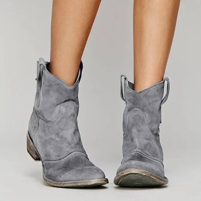 IZZY - VINTAGE COWBOY ANKLE BOOTS