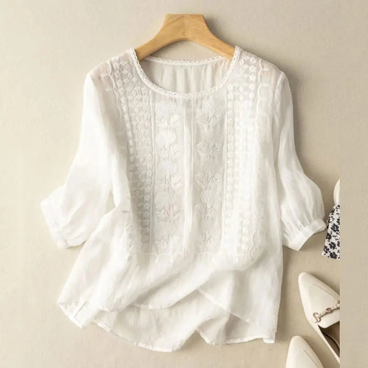 AURORA - EMBROIDERED RELAXED BLOUSE