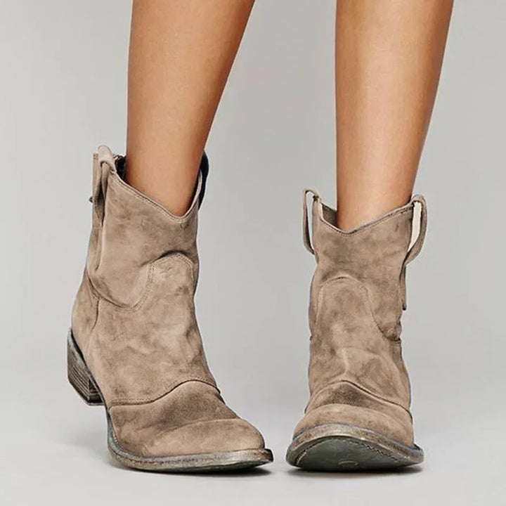 IZZY - VINTAGE COWBOY ANKLE BOOTS