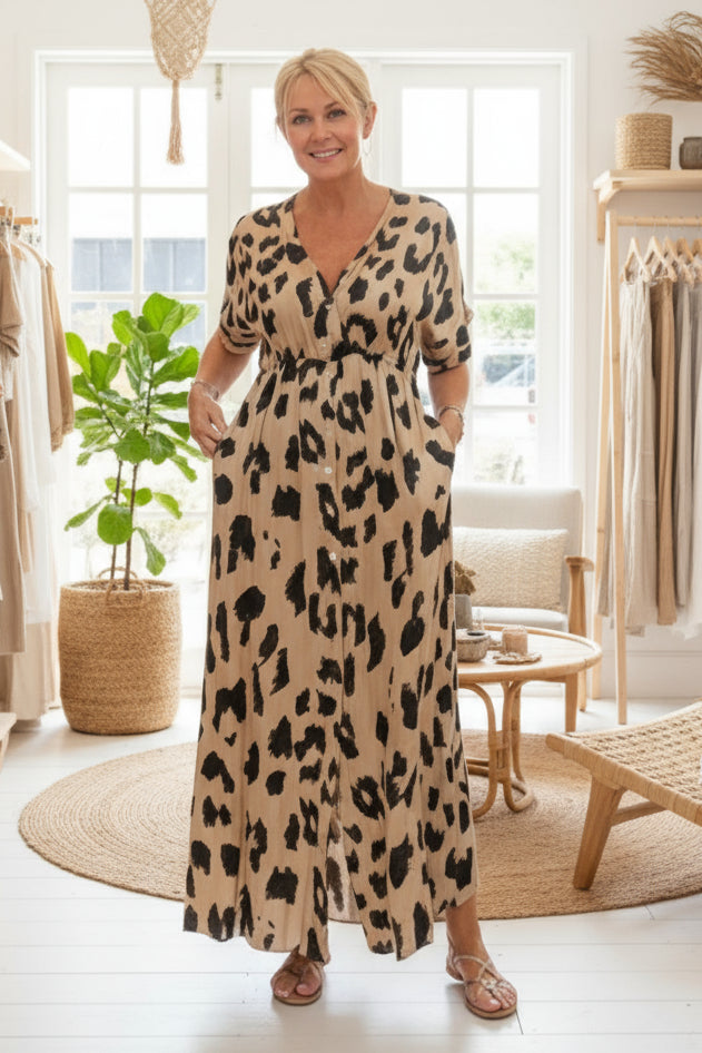 BONNIE - STYLISH LEOPARD DRESS