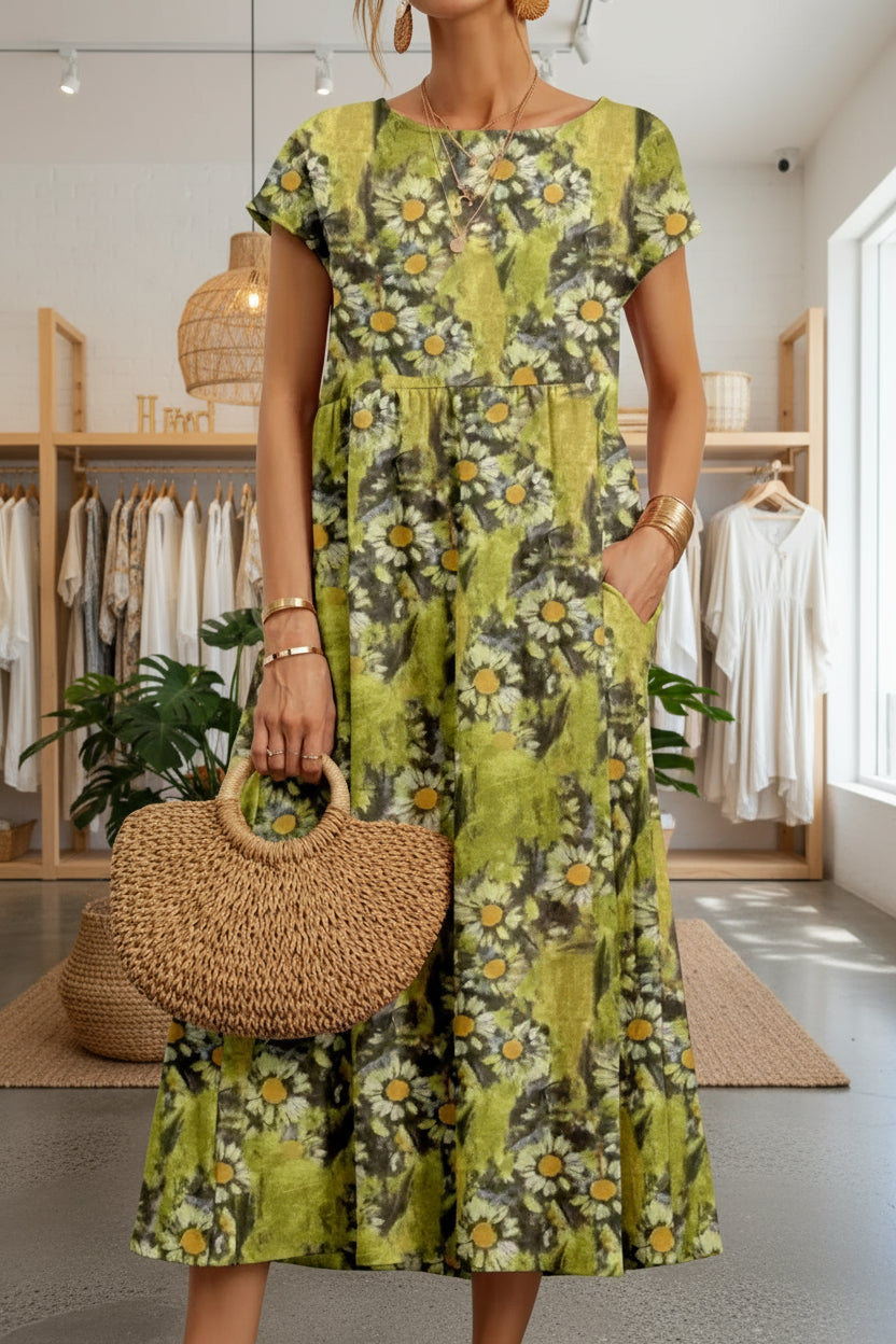 SOLE - SLIMMING ETHEREAL FLORAL DRESS