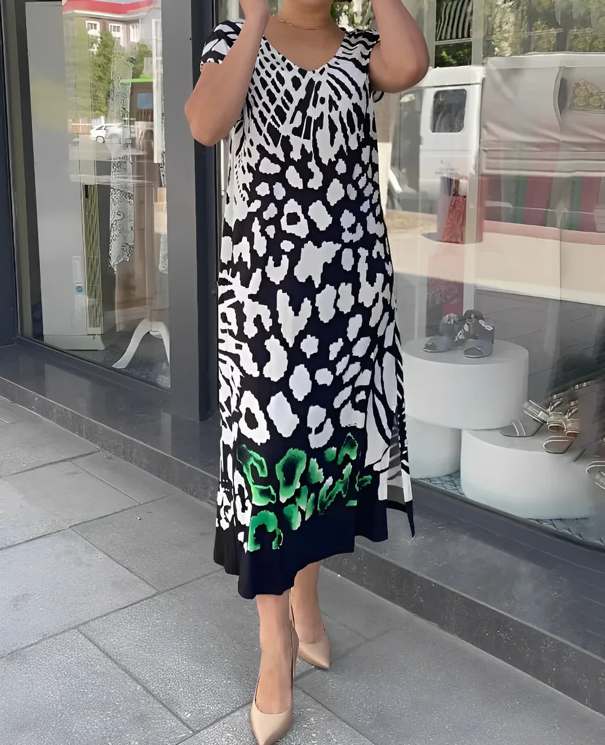 MERLE - ELEGANT PRINTED DRESS