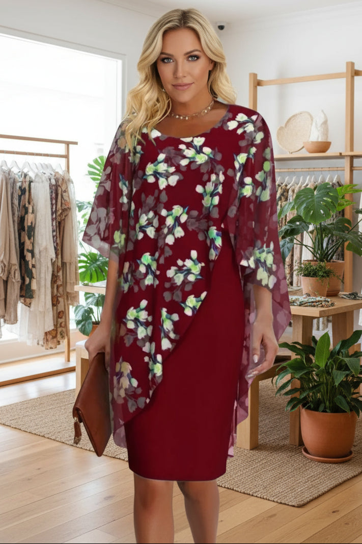 KIMMIE - ELEGANT FLORAL PRINT DRESS