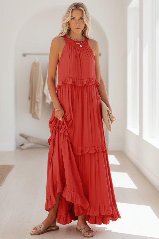 GAIA - RUFFLE MAXI DRESS