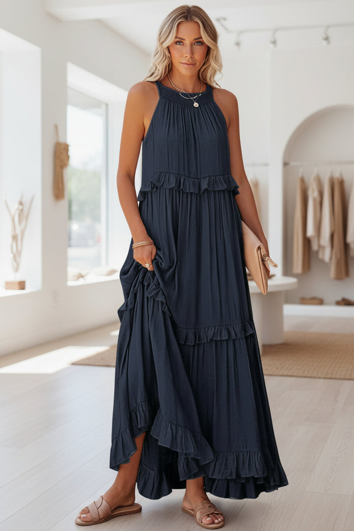 GAIA - RUFFLE MAXI DRESS