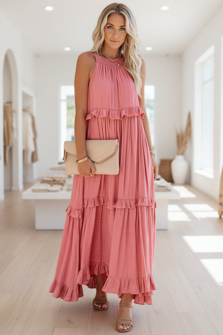 GAIA - RUFFLE MAXI DRESS
