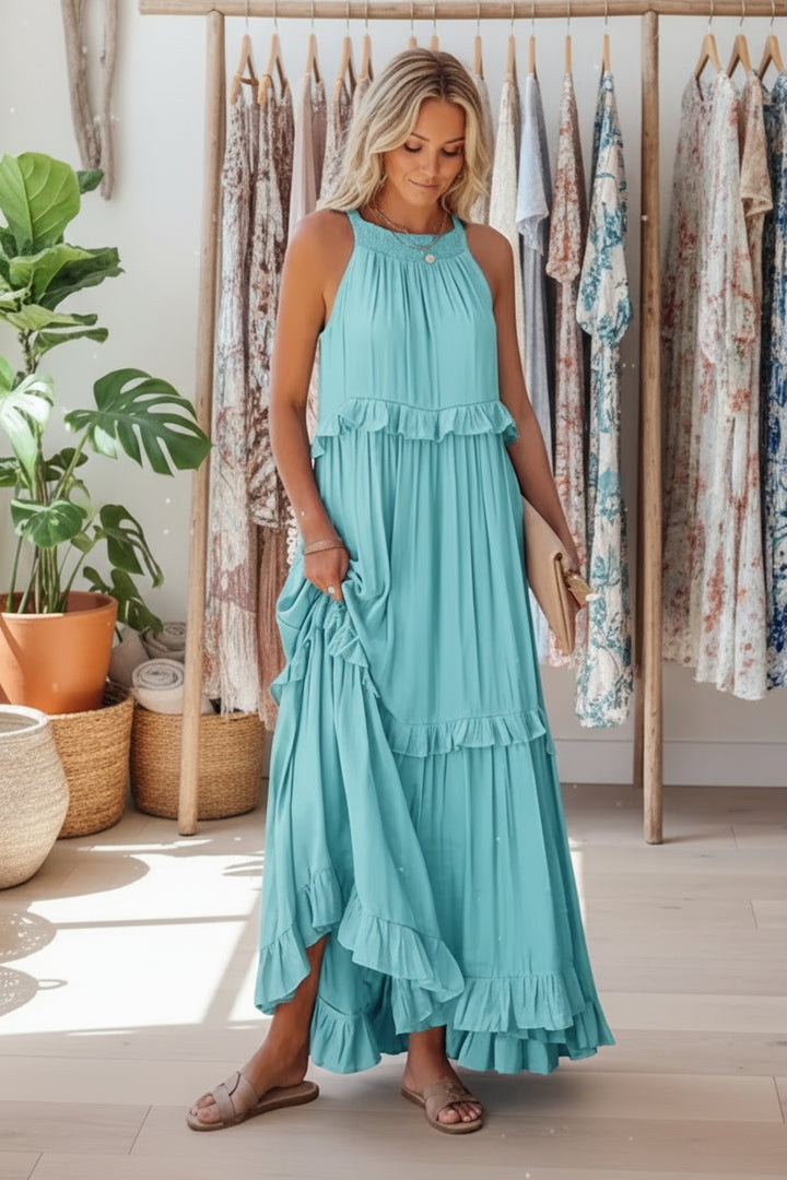 GAIA - RUFFLE MAXI DRESS