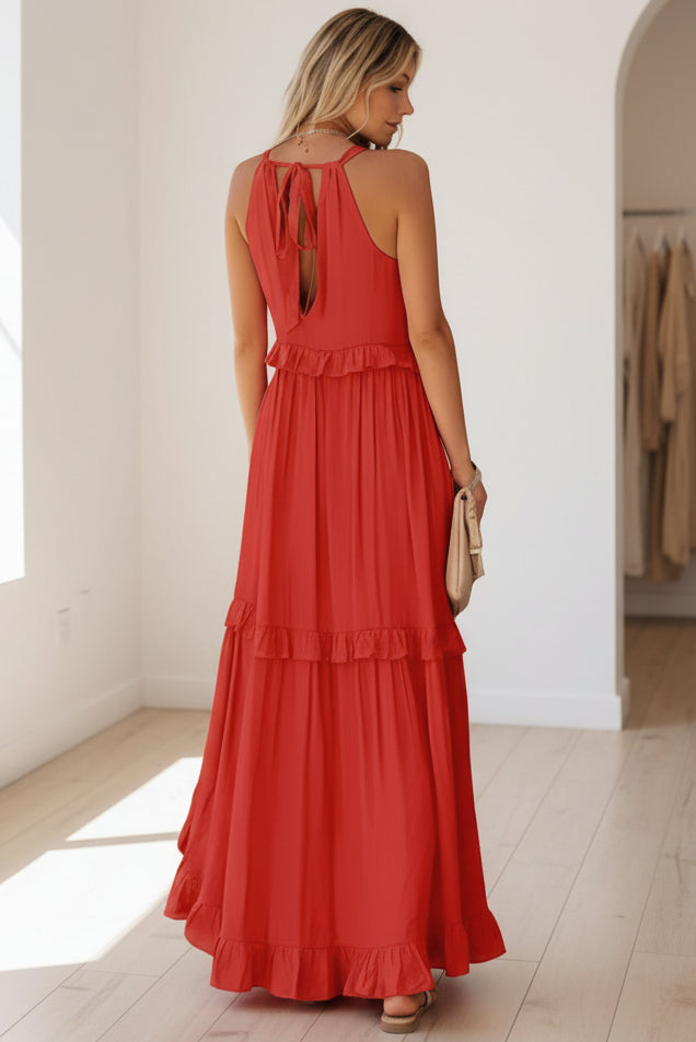 GAIA - RUFFLE MAXI DRESS