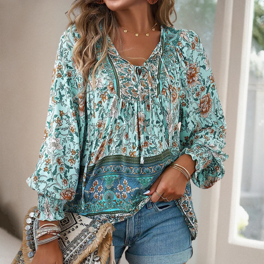 ALMA - ELEGANT FLORAL BLOUSE