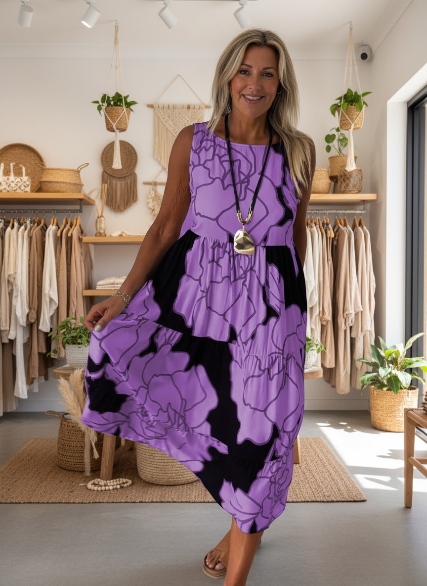 JINDI - STYLISH FLORAL PRINT DRESS