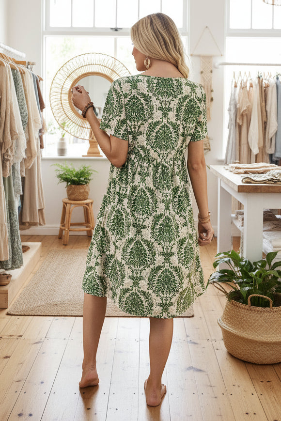 DIANE - SHORT SLEEVE VINTAGE DRESS