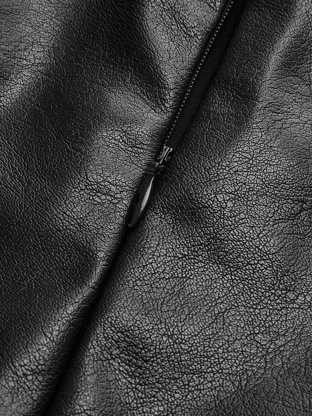 JESSY - ASYMMETRIC FAUX LEATHER SKIRT