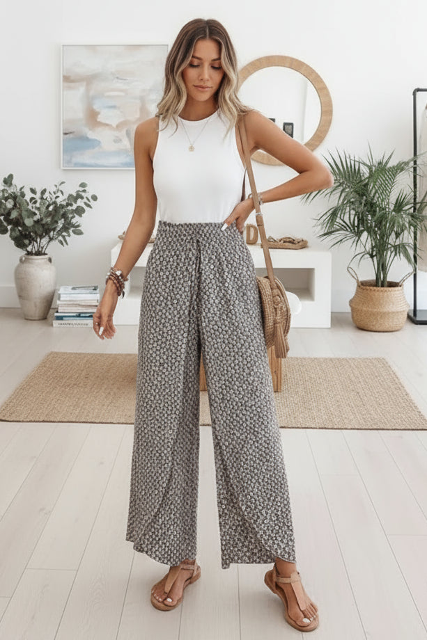 TEAGAN - WIDE-LEG LEISURE PANTS
