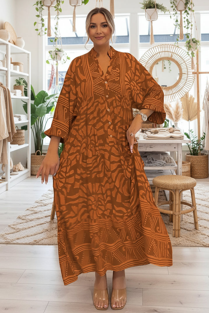 SANDRA - PRINTED LOOSE DRESS