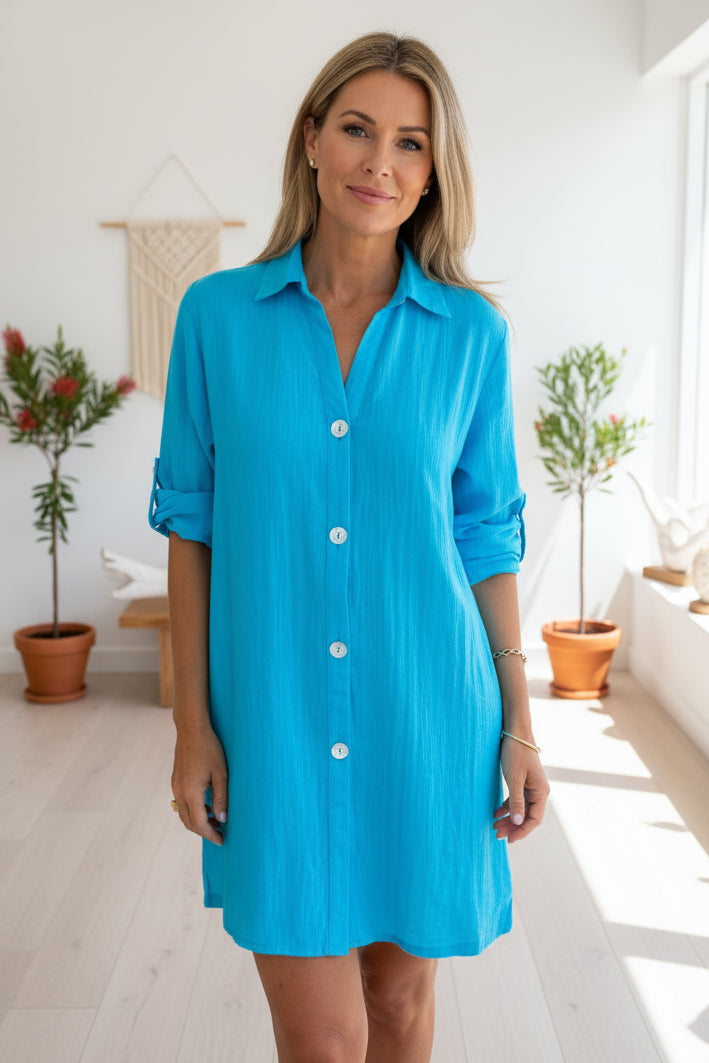 SIENNA - BUTTON SHIRT DRESS