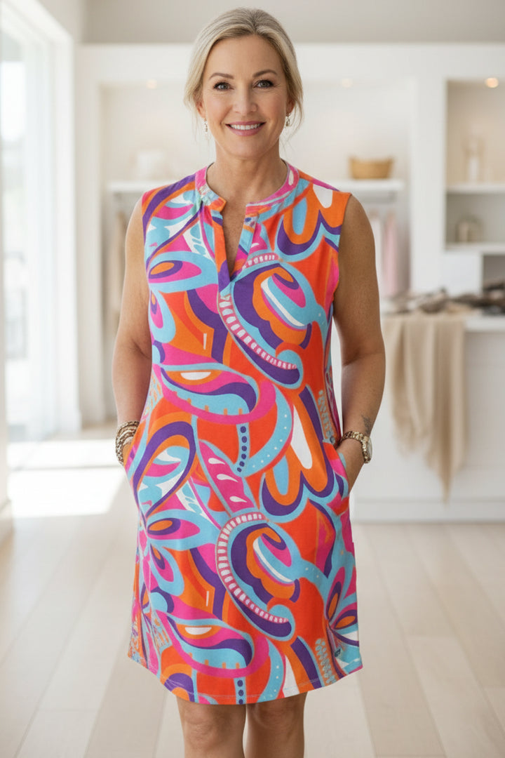 SAVANNAH - VIBRANT PRINT DRESS