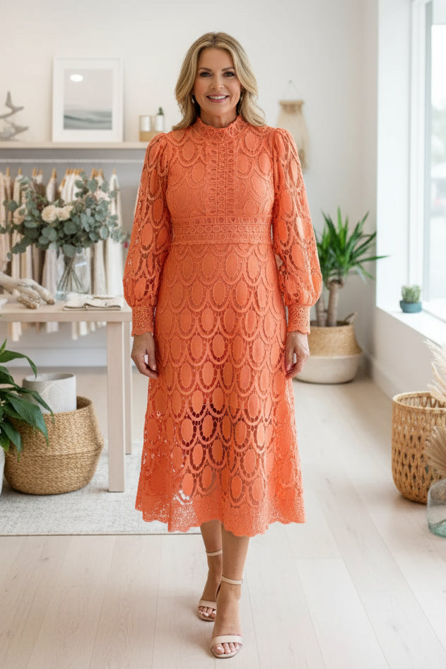 VALENTINA – LACE MIDI DRESS