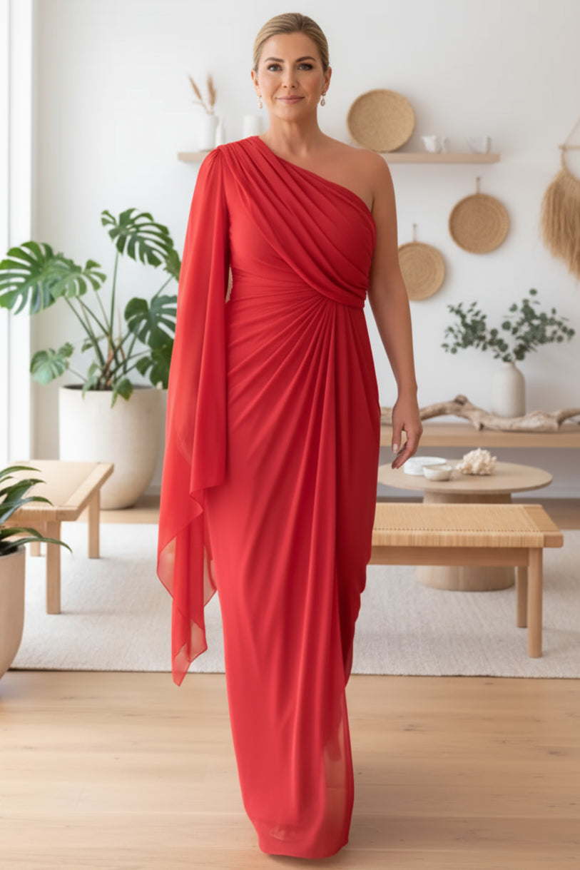 SERENA - ONE-SHOULDER EVENING GOWN