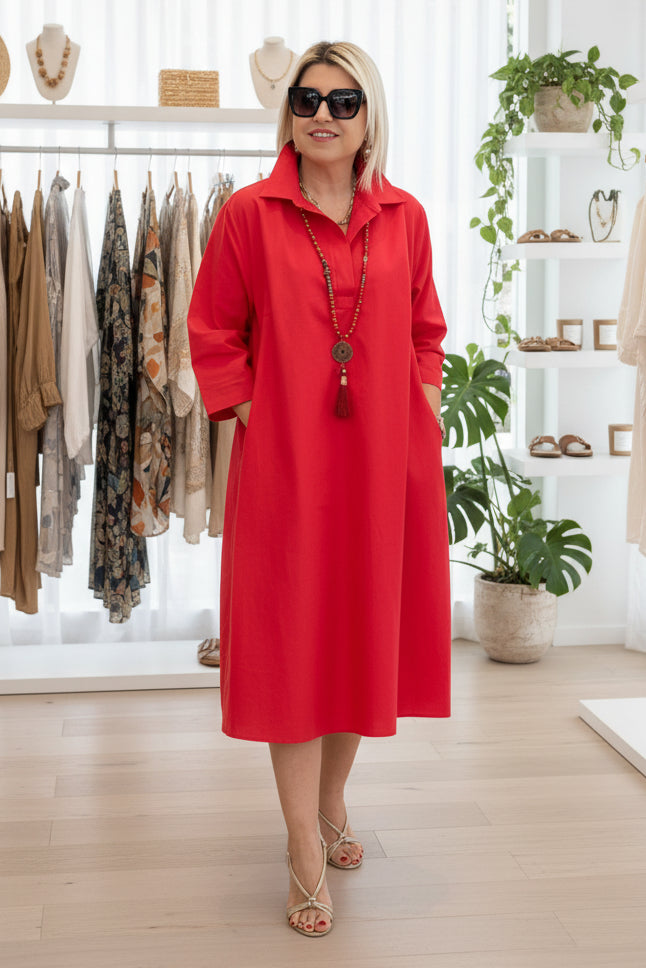 LARA - RELAXED SHIRT DRESS