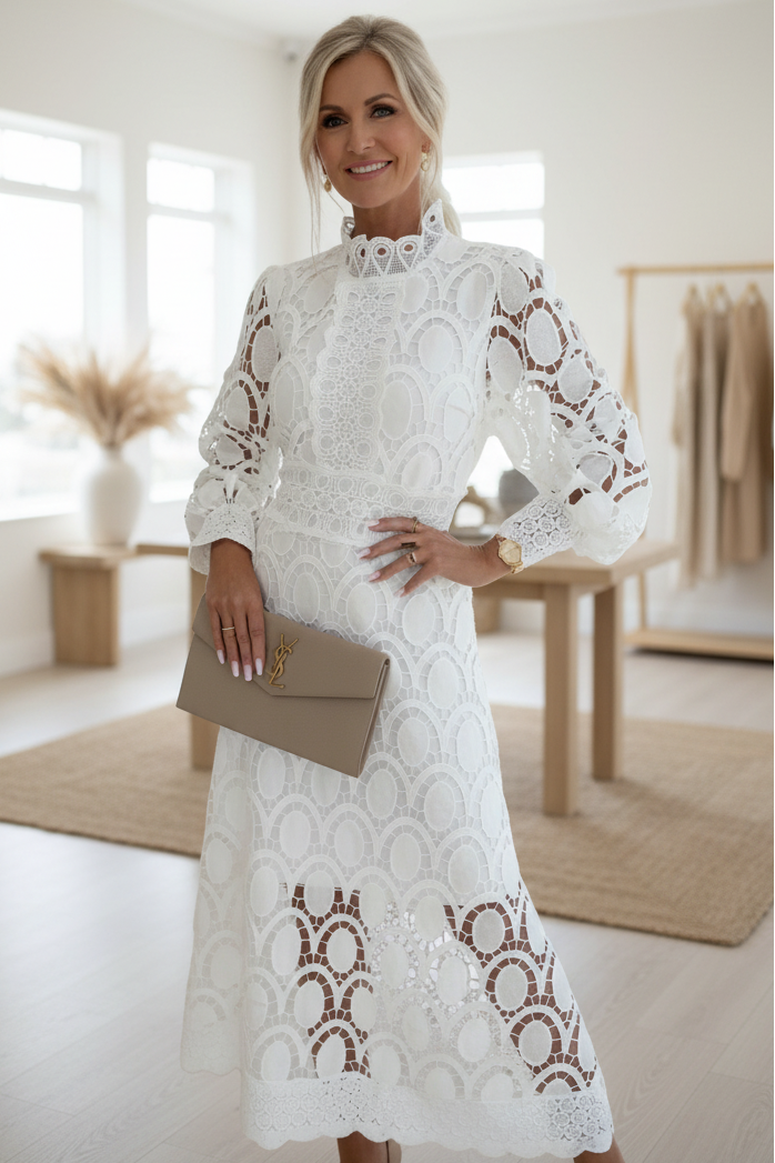 VALENTINA – LACE MIDI DRESS