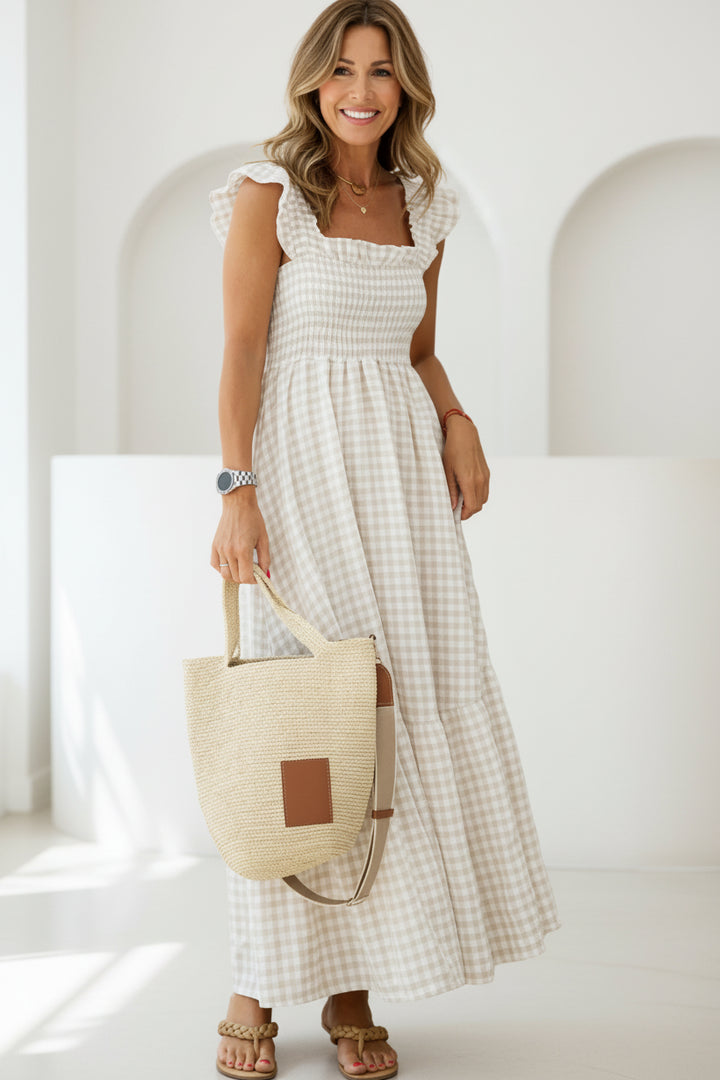 ELENA - ELEGANT RUFFLE DRESS