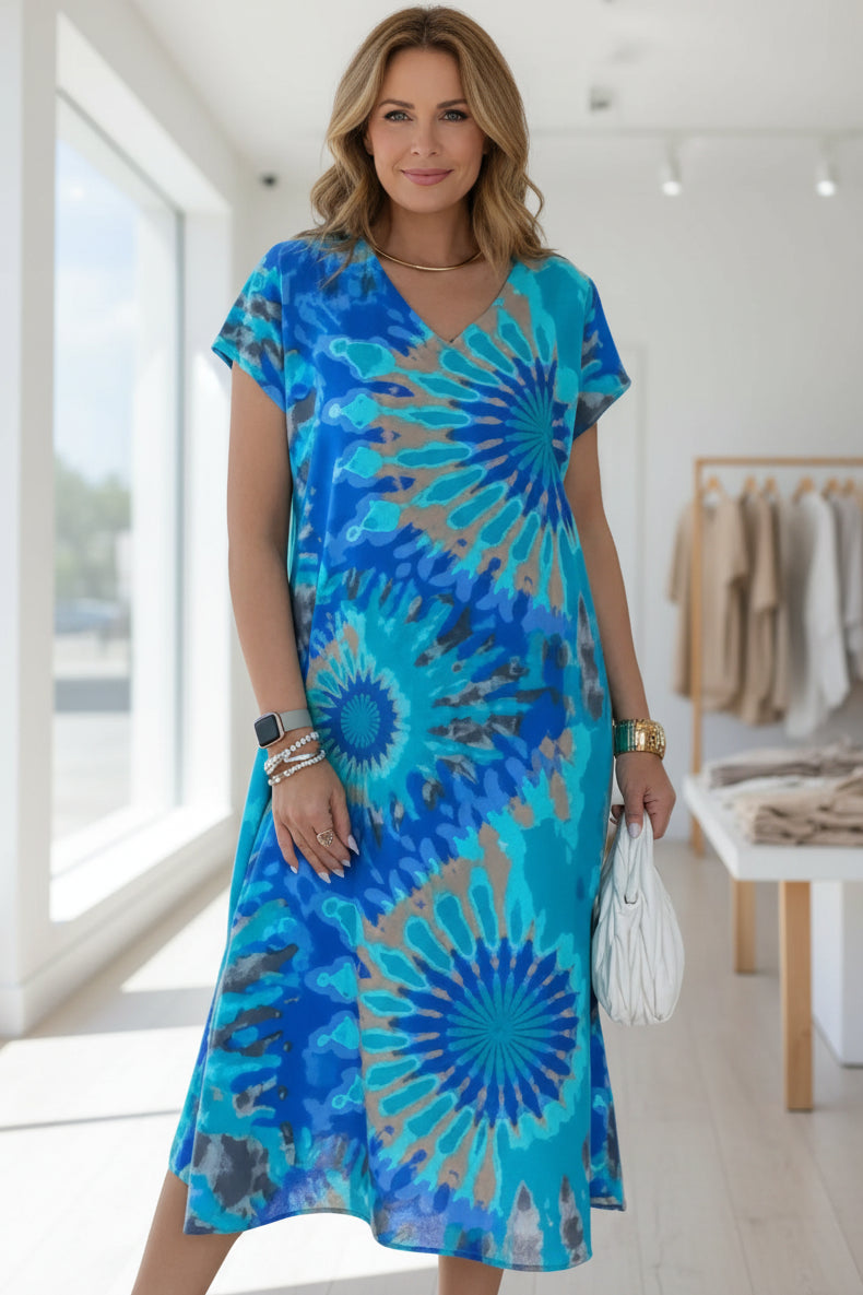 CALISTA – OCEAN SWIRL DRESS