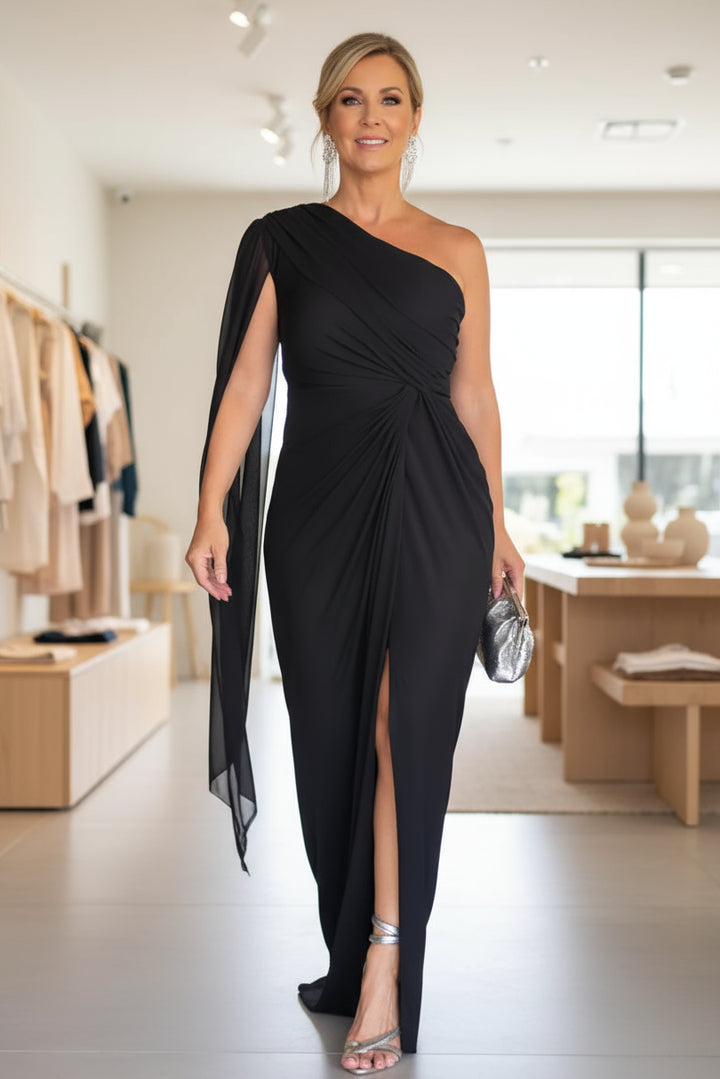 SERENA - ONE-SHOULDER EVENING GOWN