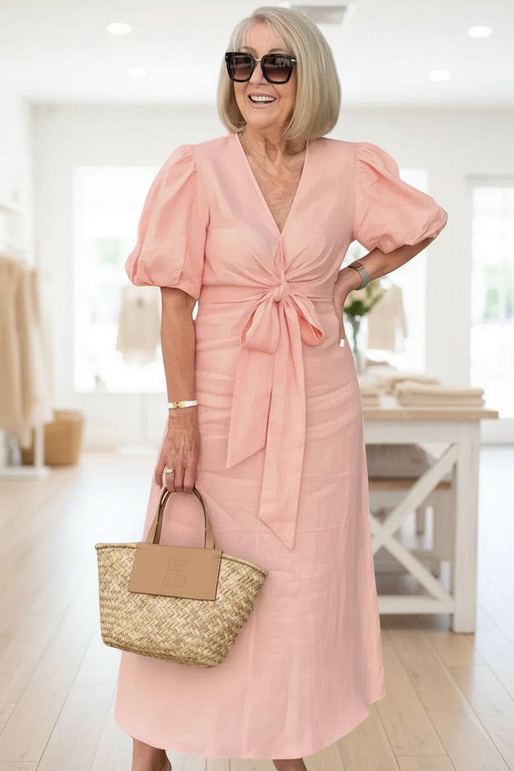 SELENA - V-NECK DRESS