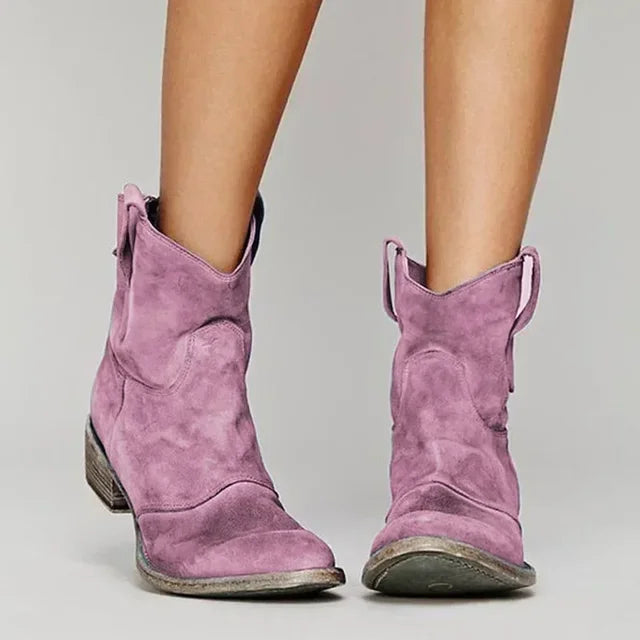 IZZY - VINTAGE COWBOY ANKLE BOOTS