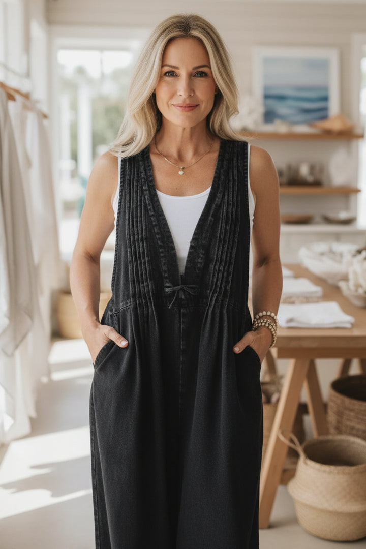 AINSLEY – BOHO DENIM JUMPSUIT