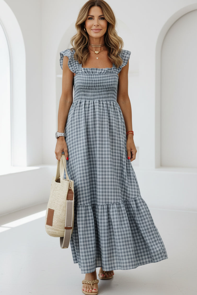 ELENA - ELEGANT RUFFLE DRESS