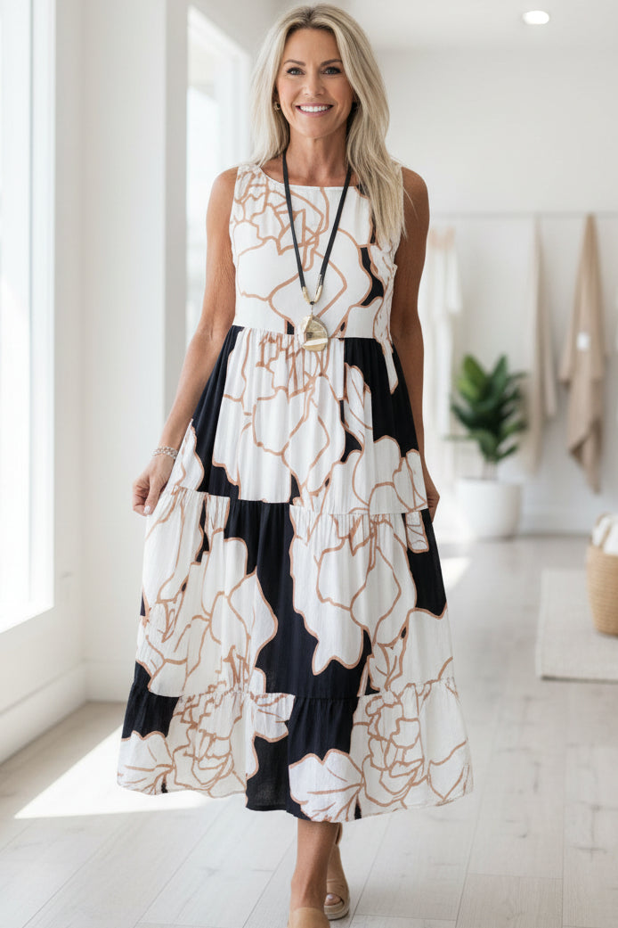 JINDI - STYLISH FLORAL PRINT DRESS