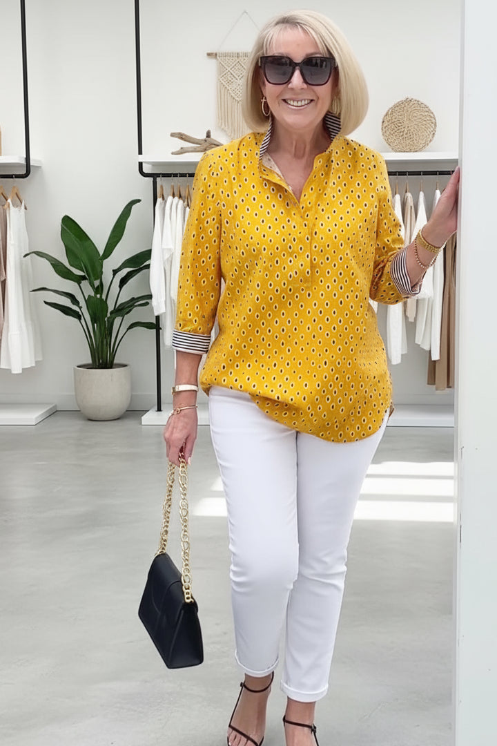 SABRINE - 3/4 SLEEVE ELEGANT TOP