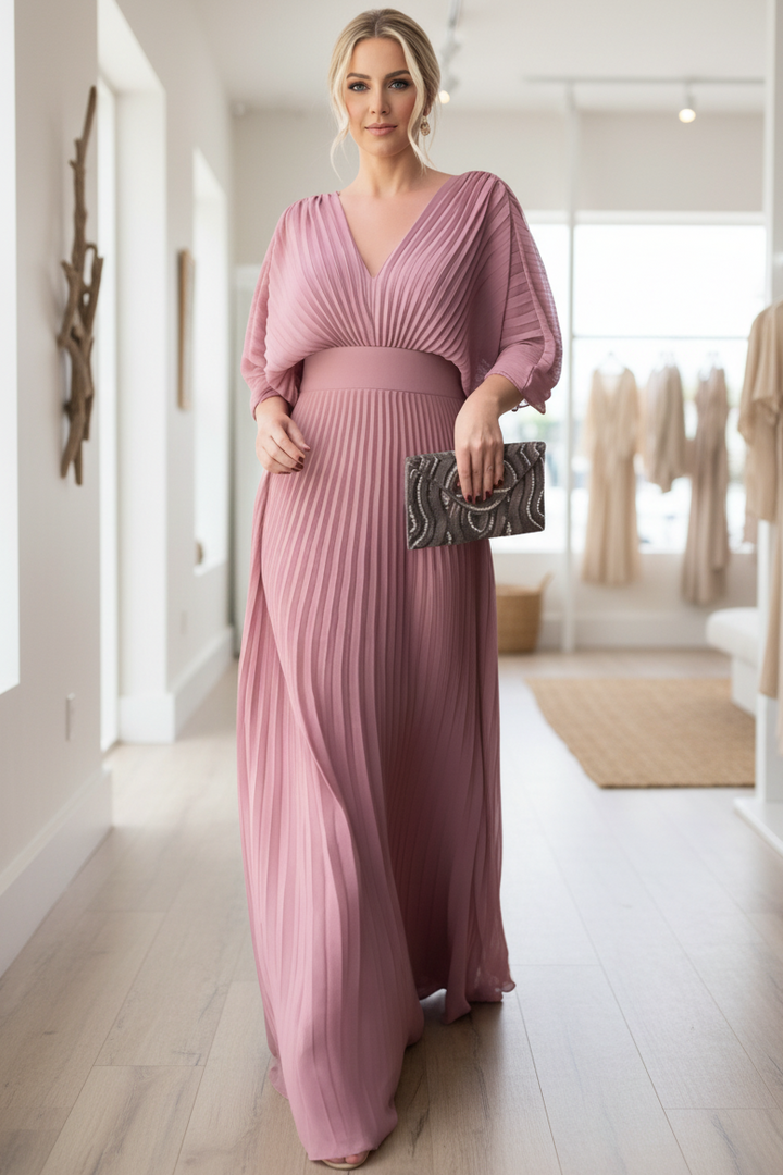 ZANA - PLEATED EVENING GOWN