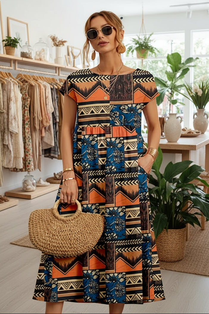 SOLE - SLIMMING ETHEREAL FLORAL DRESS