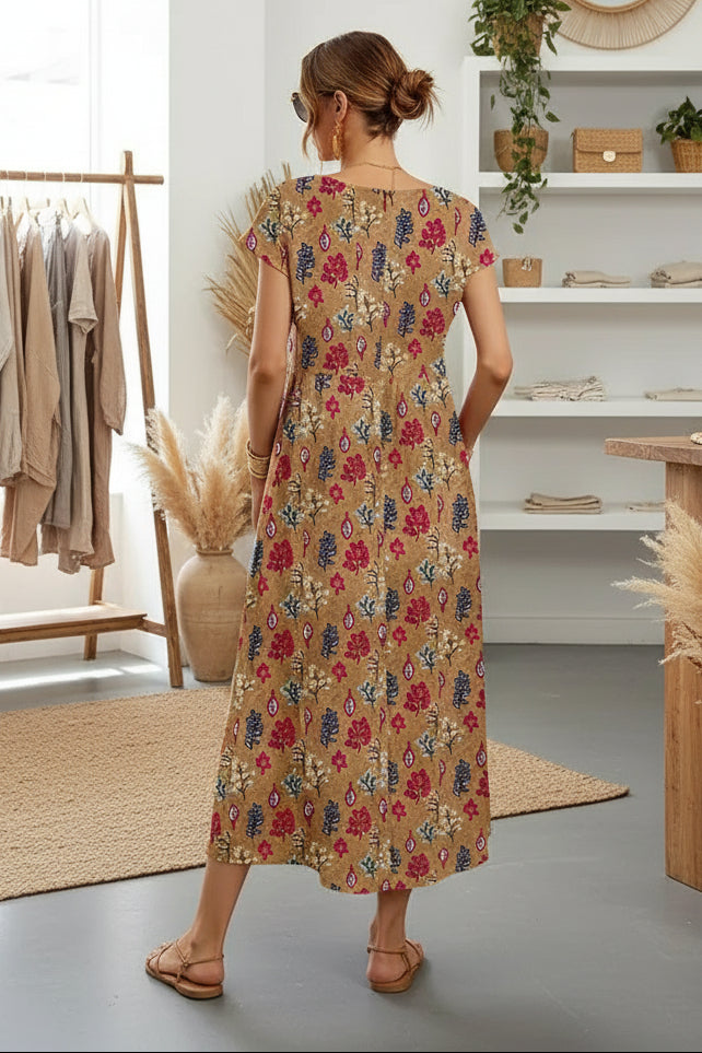 SOLE - SLIMMING ETHEREAL FLORAL DRESS