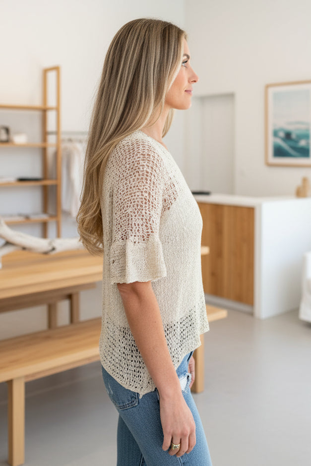 LILY - ELEGANT TEXTURED TOP