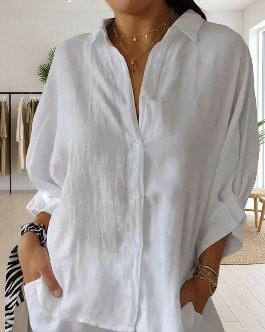 MAY - ELEGANT POLO BLOUSE