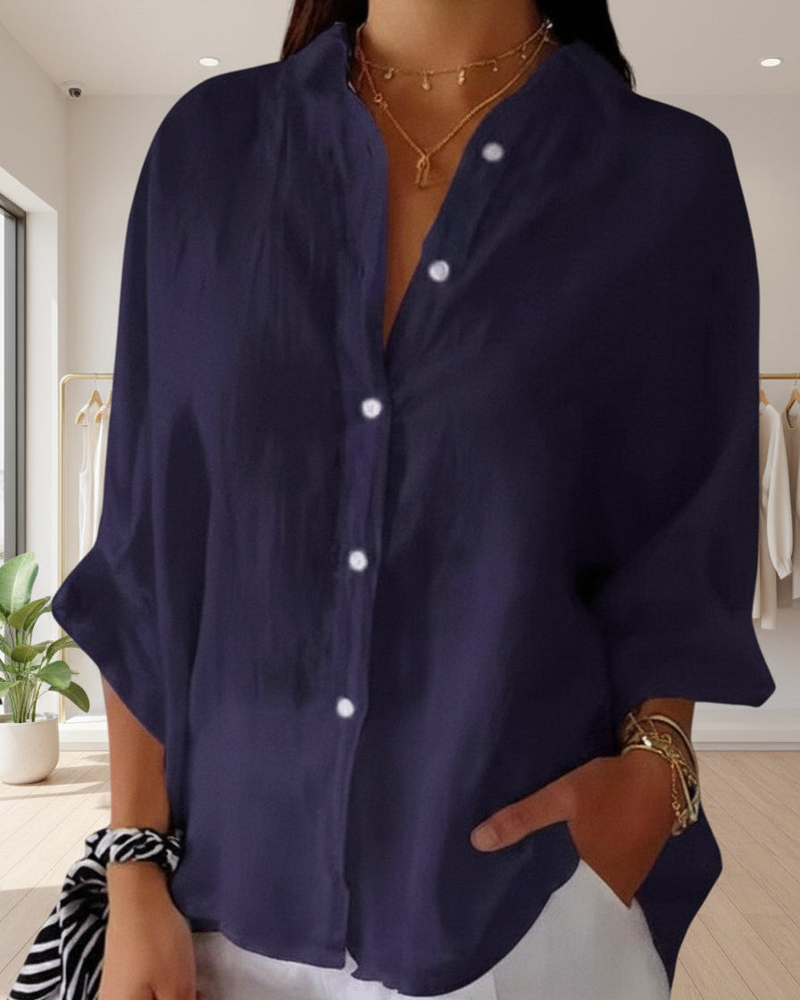 MAY - ELEGANT POLO BLOUSE