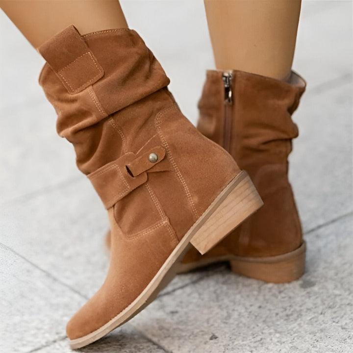 SCARLETT - RELAXED LOW-HEELED BOOTS