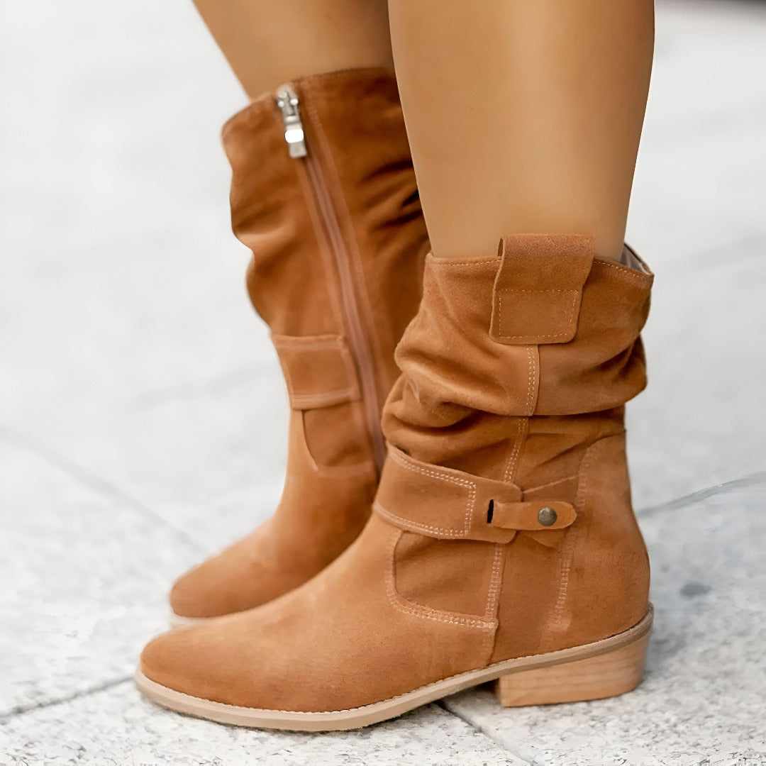 SCARLETT - RELAXED LOW-HEELED BOOTS